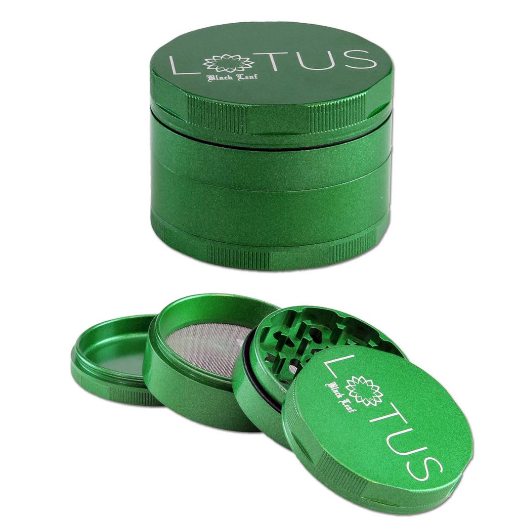 Black Leaf - Lotus Grinderi 4-osainen 63 mm (Vihreä)