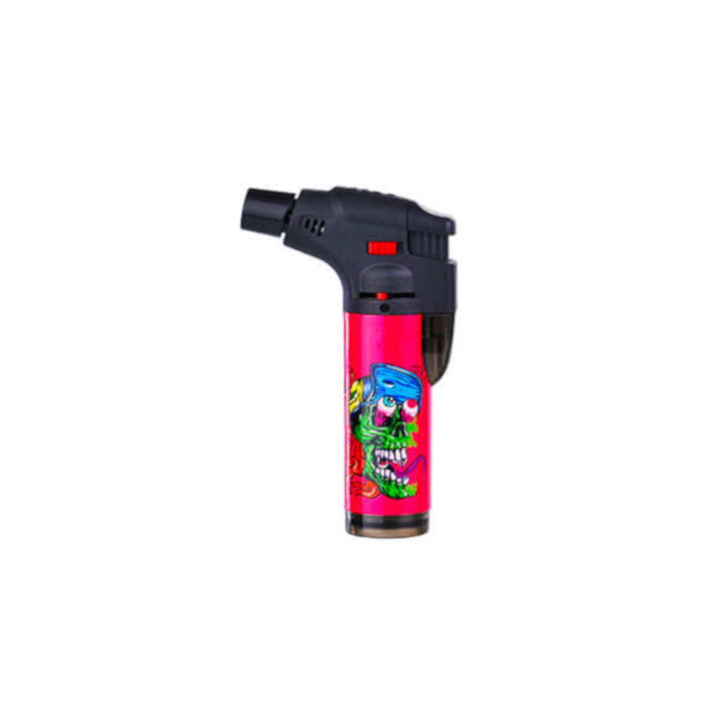 Crazy Skulls Jet Flame Sytytin Punainen Sytyttimet