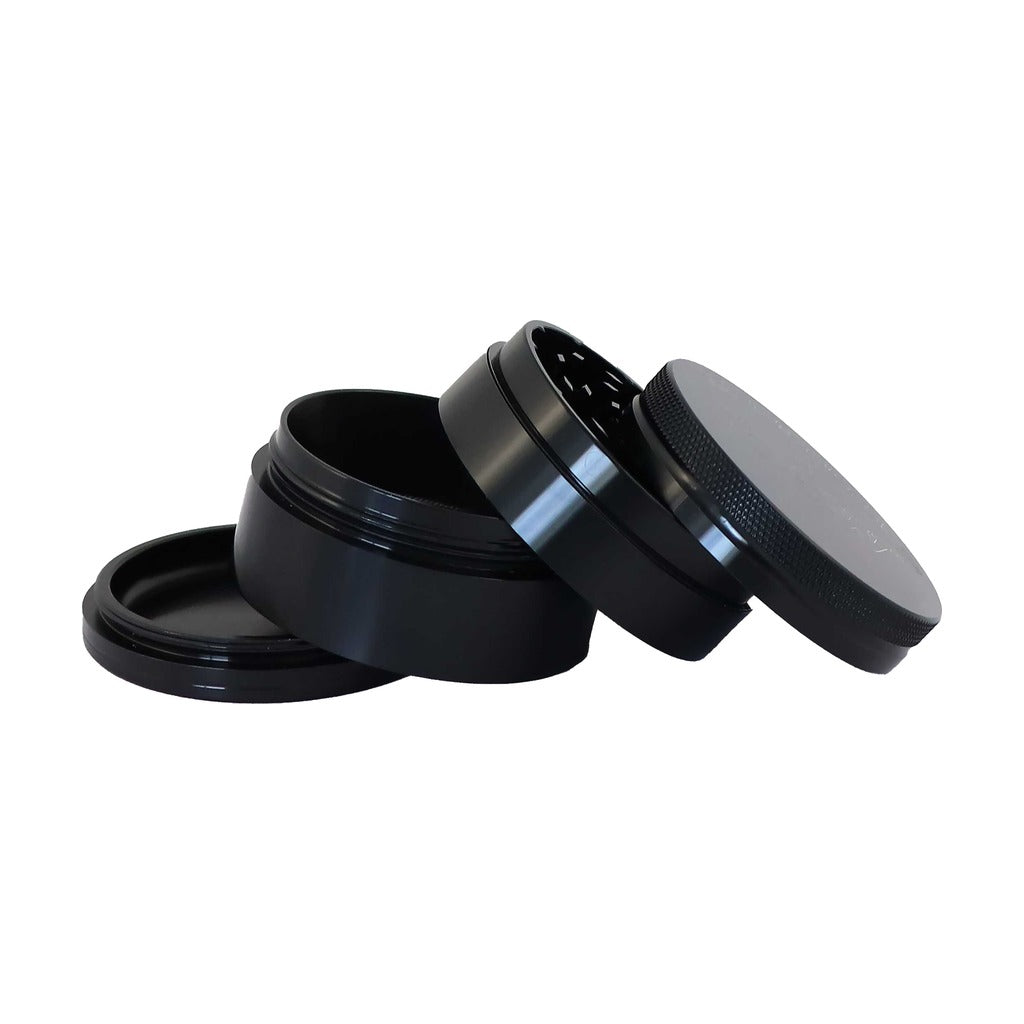 Hammercraft x RAW – Musta Aluminigrinderi, 4-osainen, 60 mm, L-koko