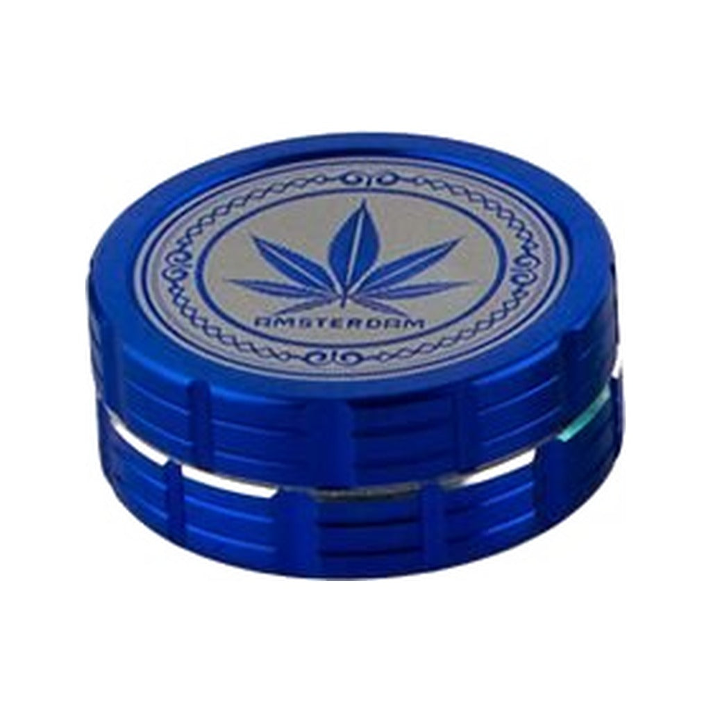 Grace Glass Amsterdam Grinder 2-Piece 50 mm blue - Ghost Town Seeds