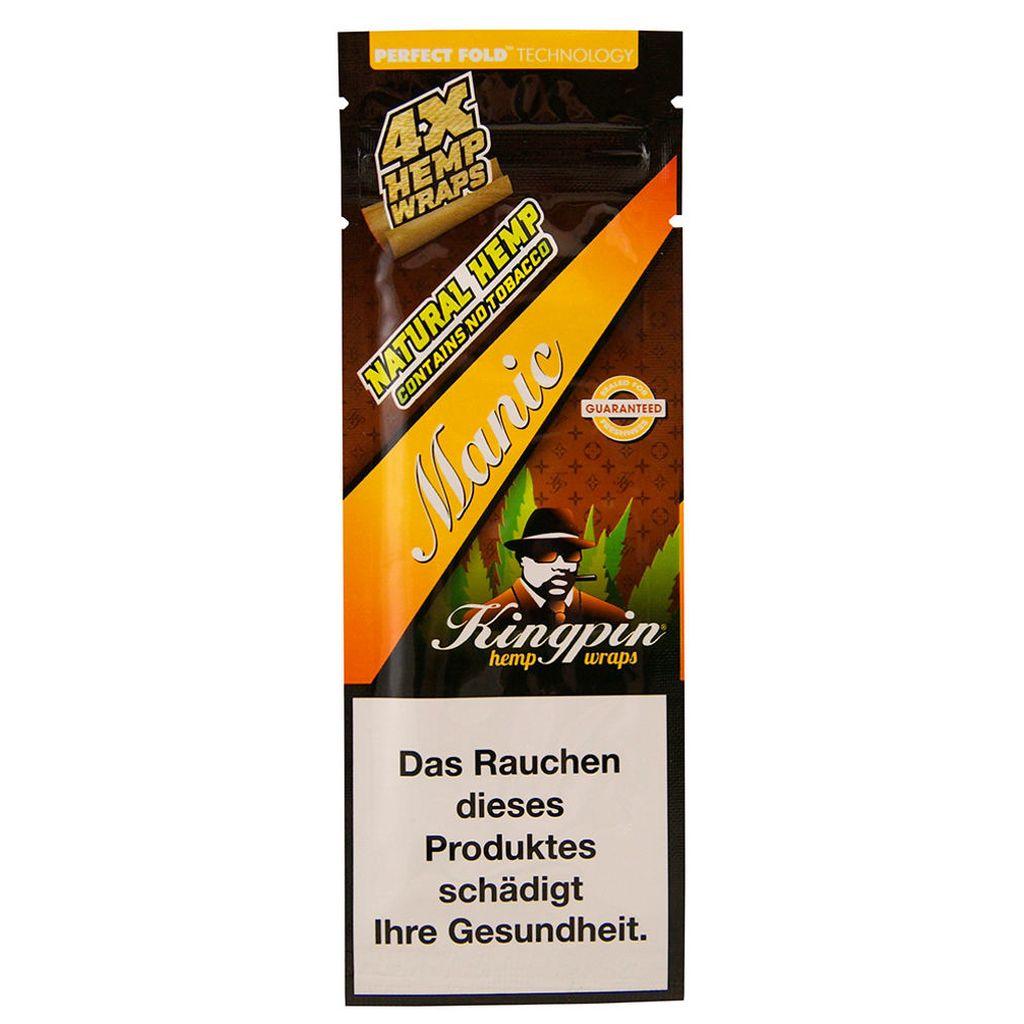 Kingpin - Manic Hemp Blunt Wraps 4kpl - Ghost Town Seeds