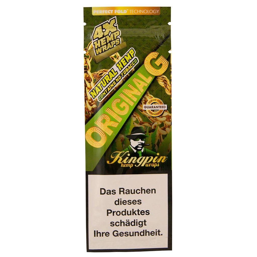 Kingpin - Original Hemp Blunt Wraps 4kpl - Ghost Town Seeds