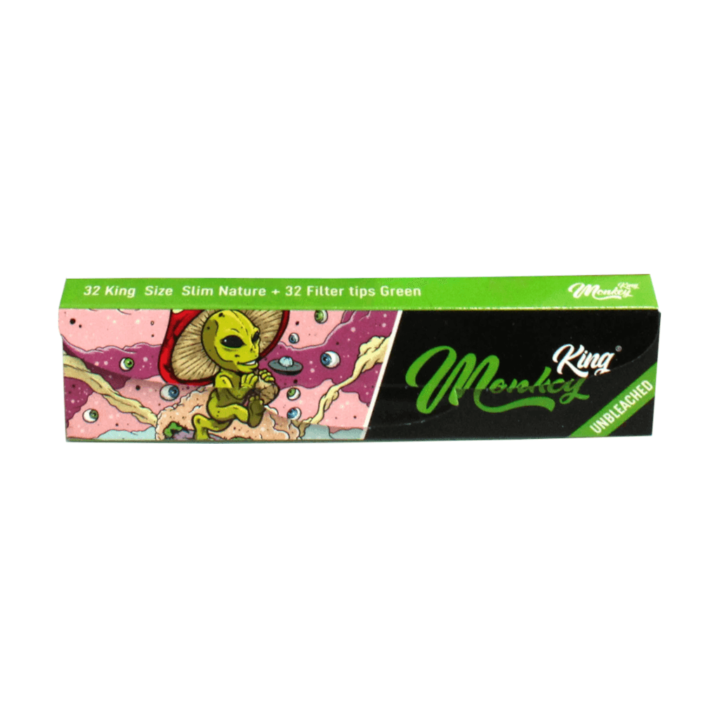 Monkey King - Green Pack Alien Edition KS Slim Pitkät Paperit + Tipit - Ghost Town Seeds