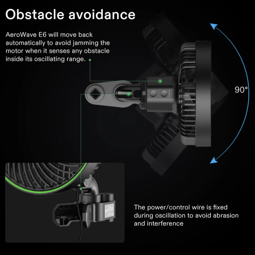 VIVOSUN - AeroWave E6 Klipsituuletin EC
