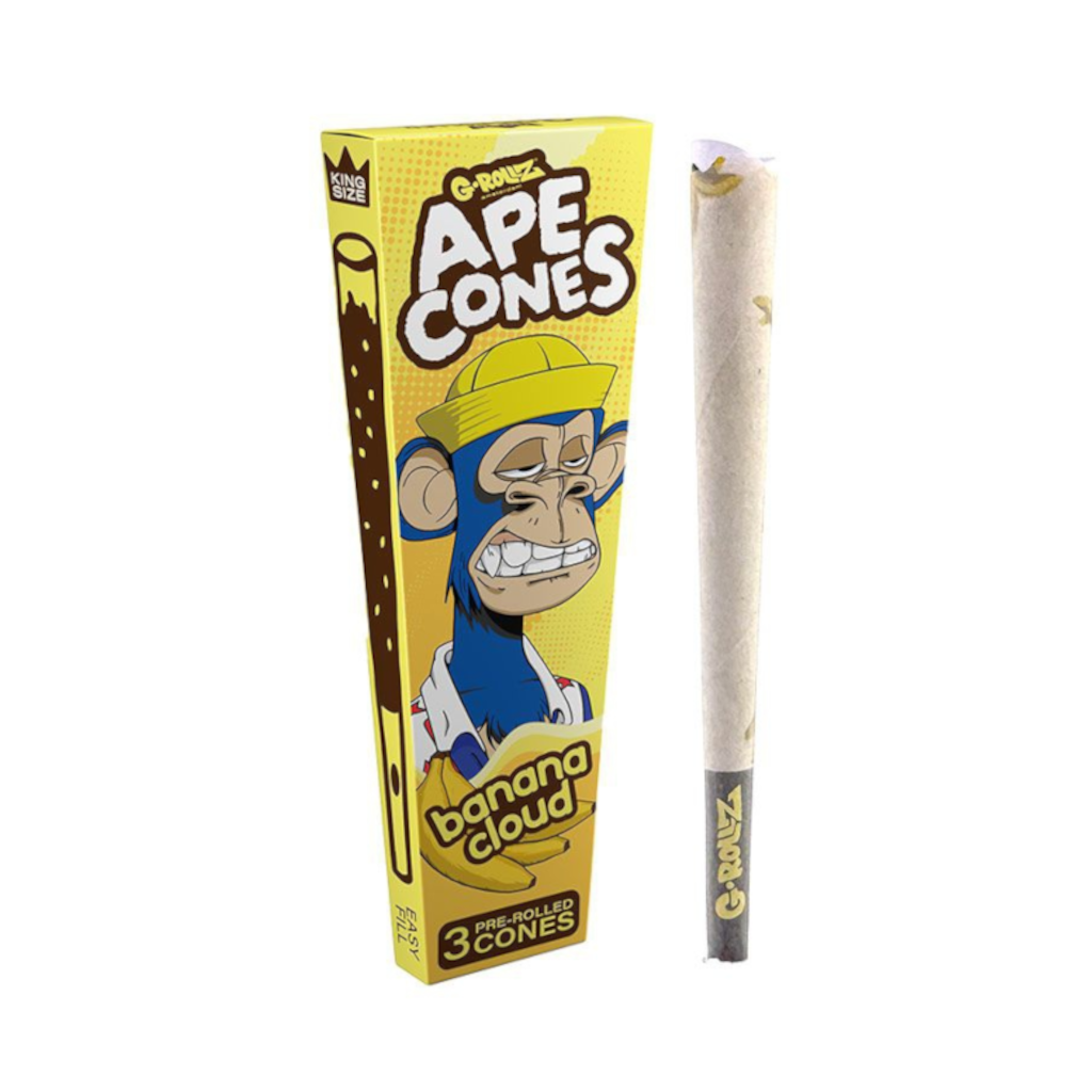 G-Rollz - Ape Cones ’Banana Cloud’ Pitkät Conet 3kpl Conet
