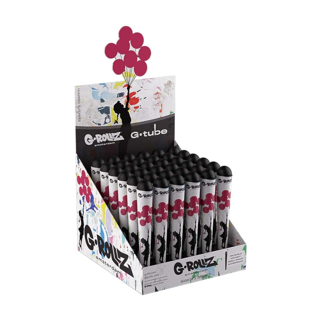 G-Rollz Banksy's Graffiti 'Balloon Girl' G-Tube Joint Tube display box - Ghost Town Seeds