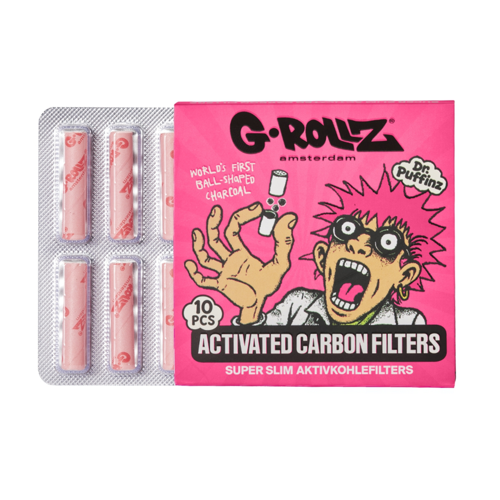 G-Rollz - Pink Super Slim Aktiivihiilifiltterit 6 mm (10 kpl) Filtterit & Tipit