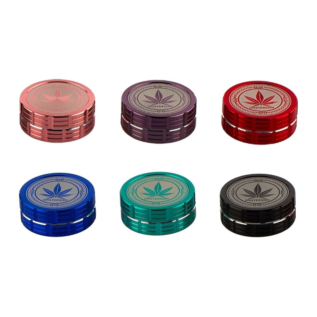 Grace Glass Amsterdam Grinder 2-Piece 50 mm all colours - Ghost Town Seeds