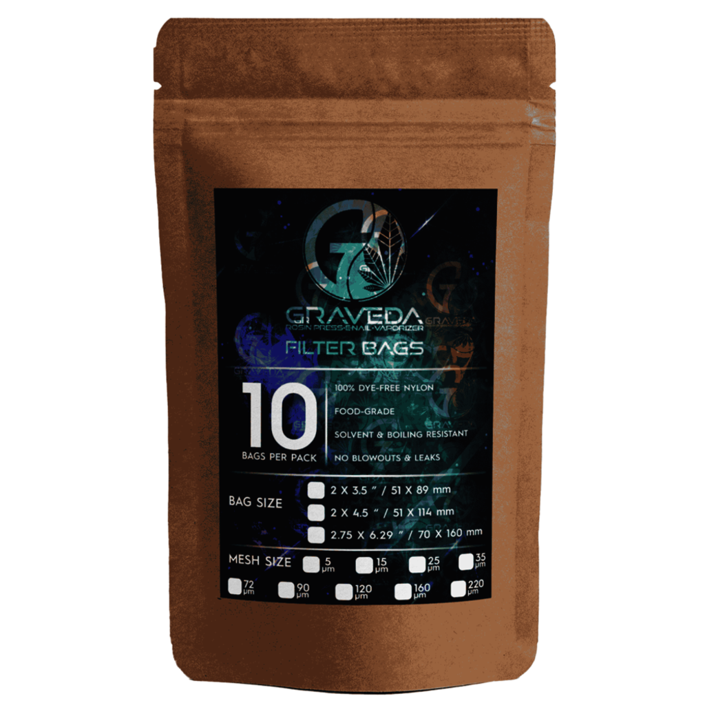 GRAVEDA - Rosin Filter Bags 10 kpl (51 × 89 mm, 25 Micron)