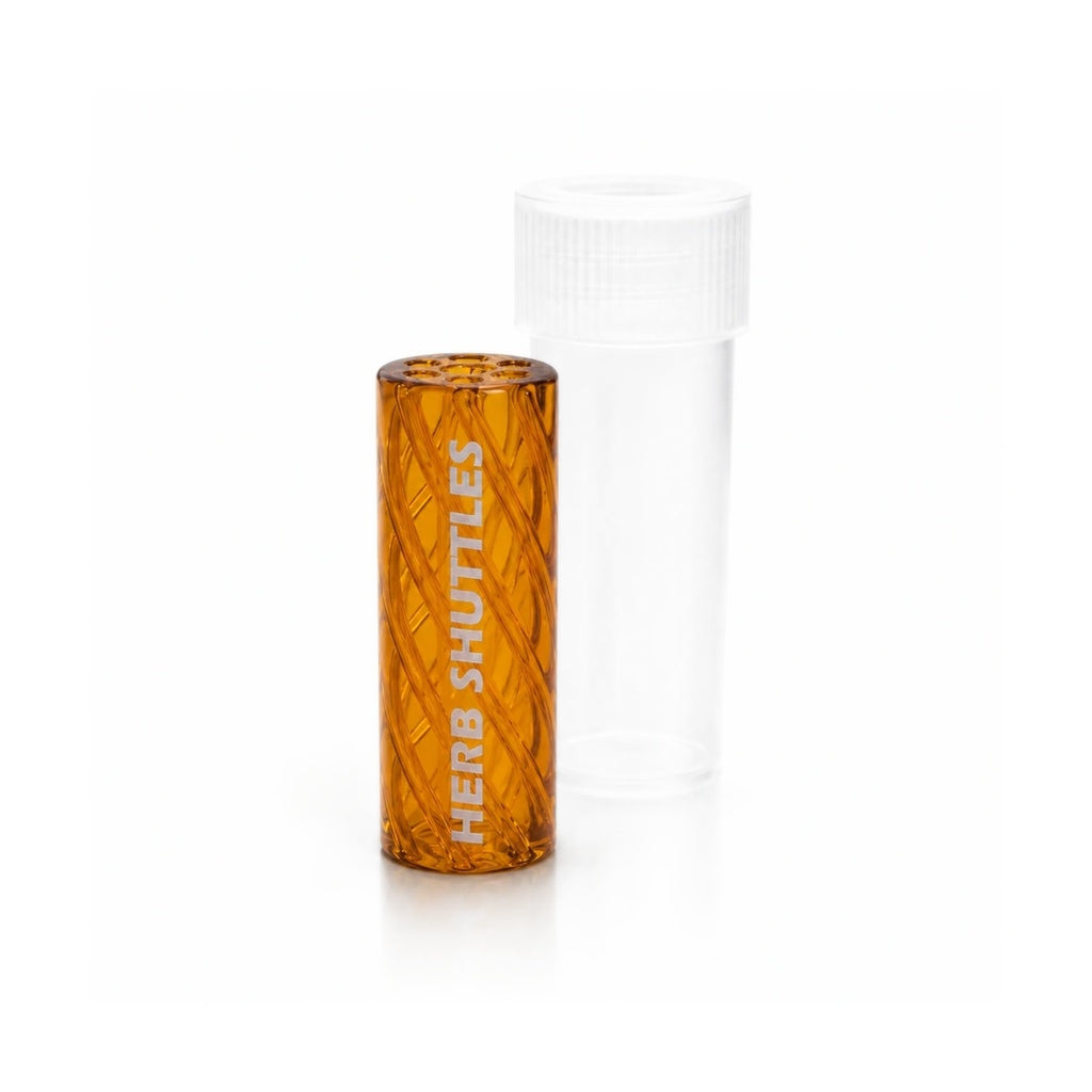 Herb Shuttles - Lasi Spiraalitippi 10mm (Amber)