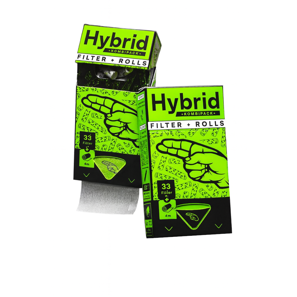 Hybrid - Kombipack Aktiivihiilifiltterit + Rullapaperi Filtterit & Tipit