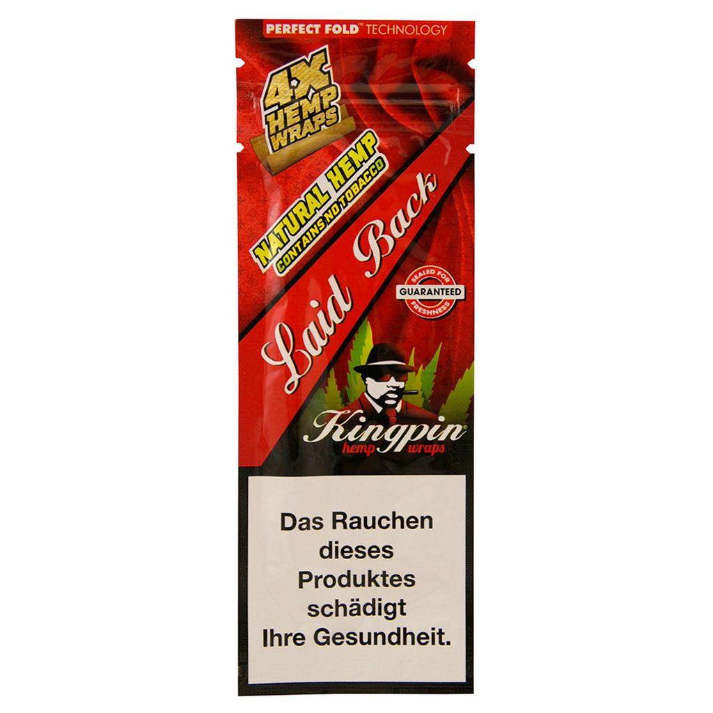 Kingpin - Laid Back Hemp Blunt Wraps 4kpl - Ghost Town Seeds