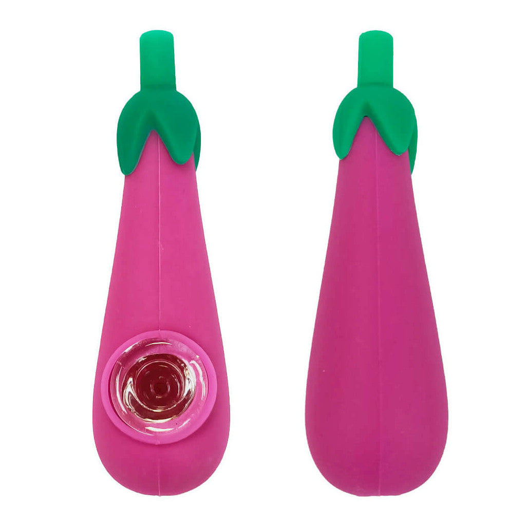 Purple Eggplant Silicone Pipe