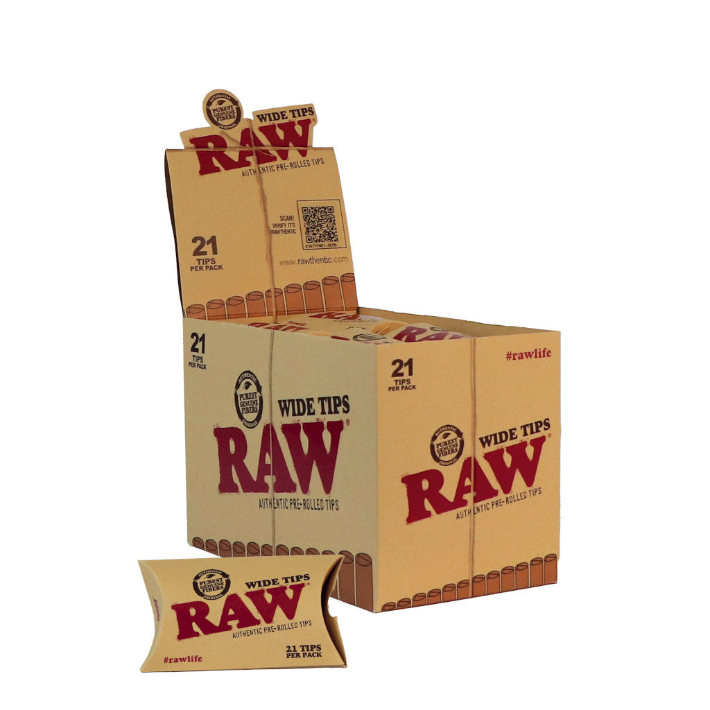 RAW - Valmiit Wide Tipit 8 mm (21 kpl)