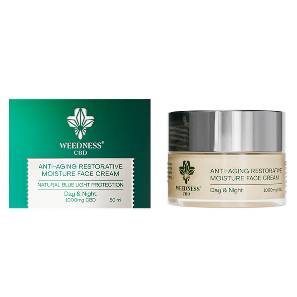Weedness CBD - Ikääntymistä Ehkäisevä Kasvovoide | 1000mg CBD (50ml) CBD-Kosmetiikka